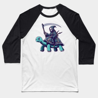 grim reaper ninja riding a turtle Baseball T-Shirt